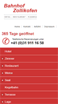 Mobile Screenshot of hotel-bahnhof-zollikofen.ch